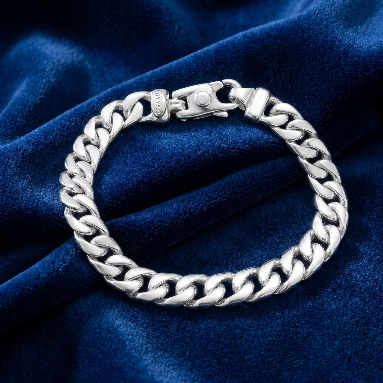 Men's Curb Link 14k Gold (34gram) or Platinum (55gram) 7.5mm Bracelet 8.5"