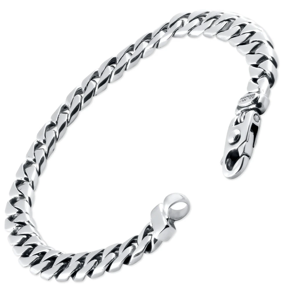 Men's Classic Curb Link 14k Gold (39gram) or Platinum (64gram) 8mm Bracelet 8.5