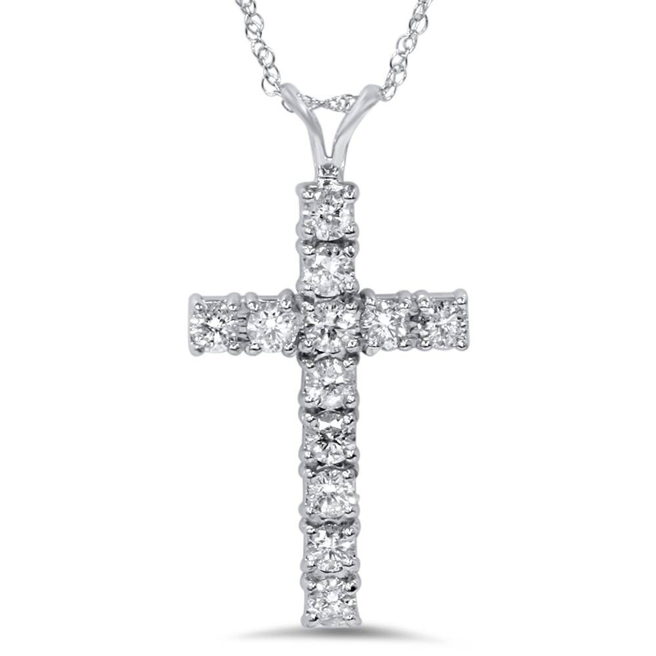 1 ct diamond cross pendant