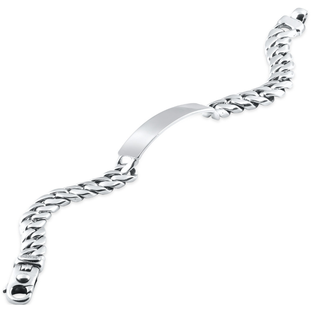 Men's Cuffed Link 14k Gold (60gram) or Platinum (96gram) 8-11mm Bracelet 8.5"