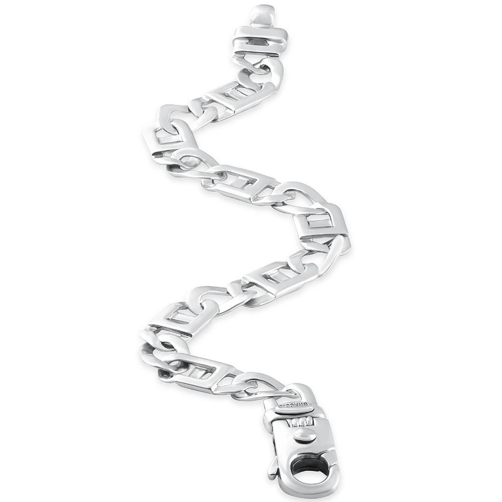 Men's Designer Mariner & Curb 14k Gold (29gram) or Platinum (54gram) 10mm Link Bracelet 8.5"