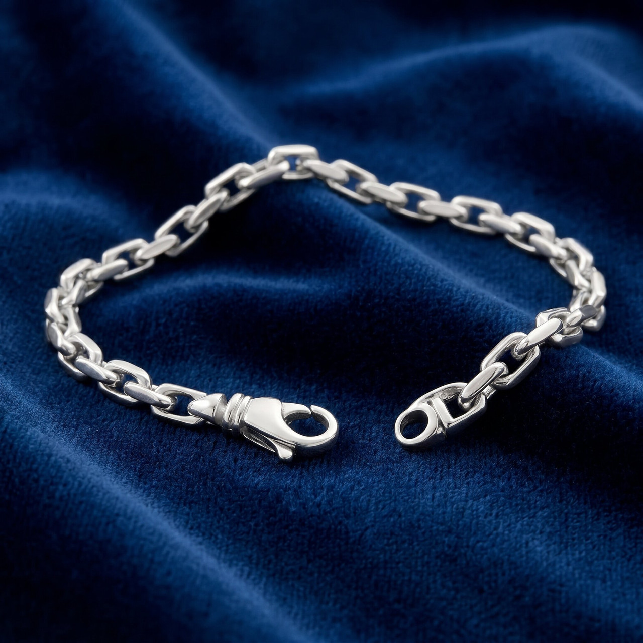 Men's 14k Gold (16gram) or Platinum (26gram) 4.5mm Link Bracelet 8.5"