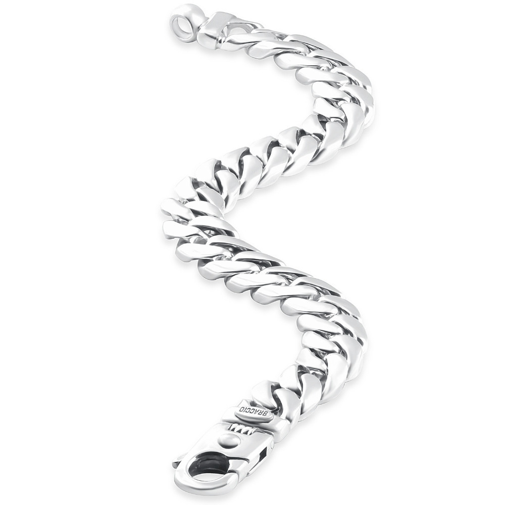 Men's 14k Gold (74gram) or Platinum (139gram) 12mm Link Bracelet 8.5"