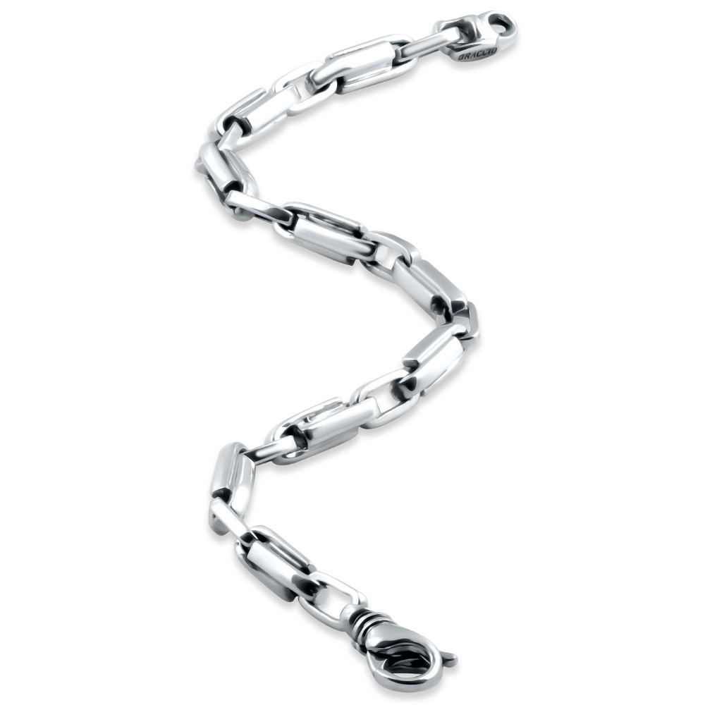 Men's 14k Gold (23gram) or Platinum (37gram) 5mm Link Bracelet 8.5"