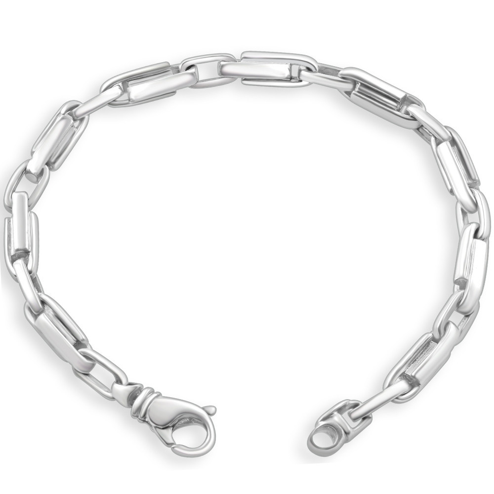 Men's 14k Gold (23gram) or Platinum (37gram) 5mm Link Bracelet 8.5"