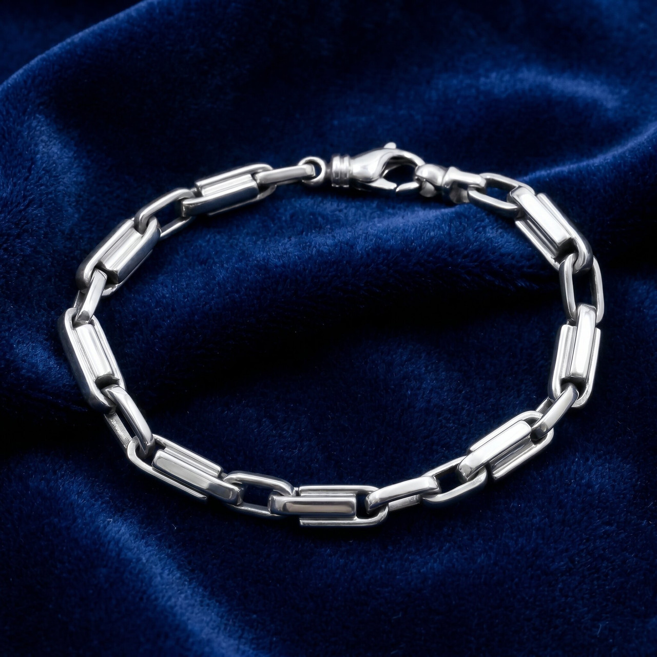 Men's 14k Gold (23gram) or Platinum (37gram) 5mm Link Bracelet 8.5"