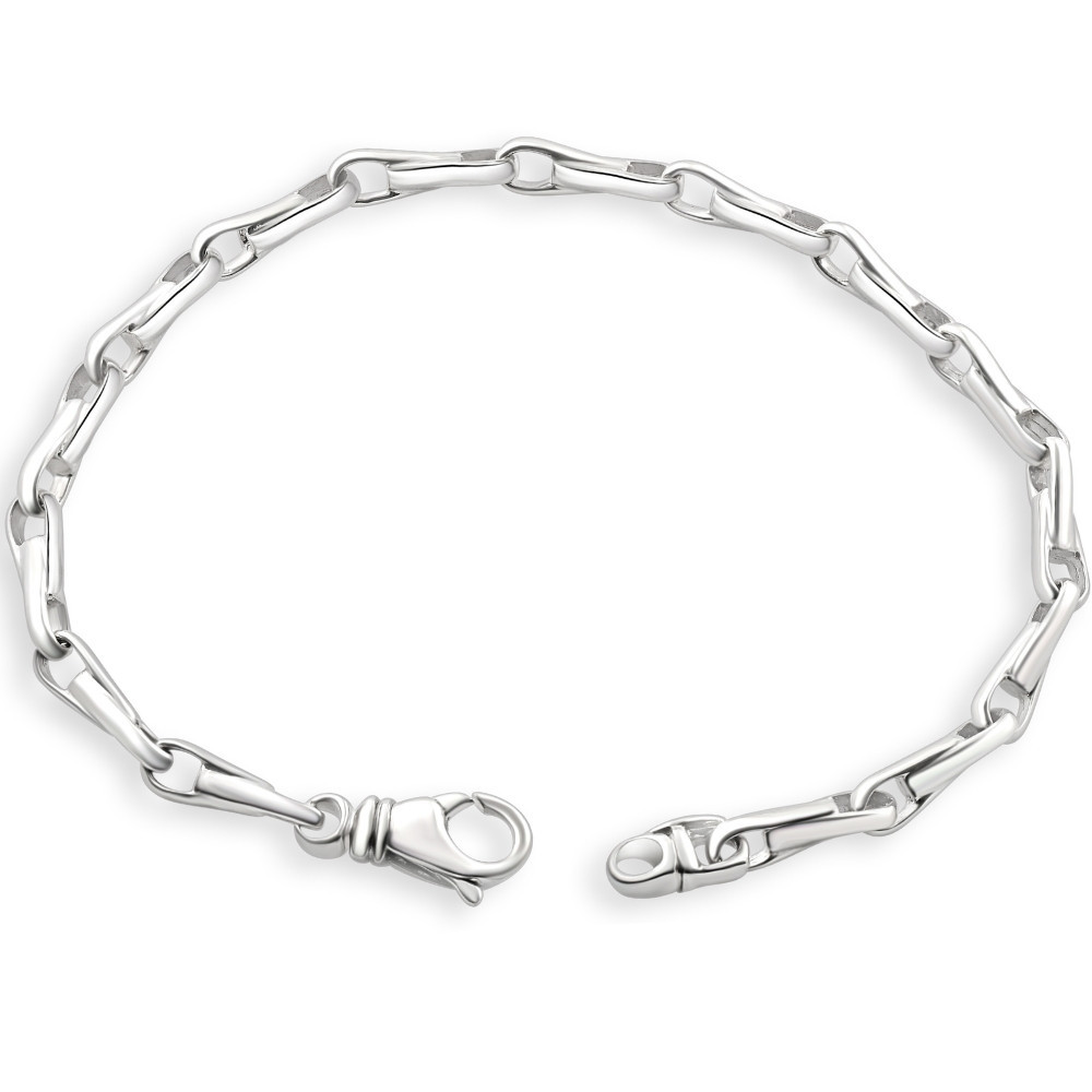 Men's 14k Gold (17gram) or Platinum (29gram) 4.5mm Link Bracelet 9"