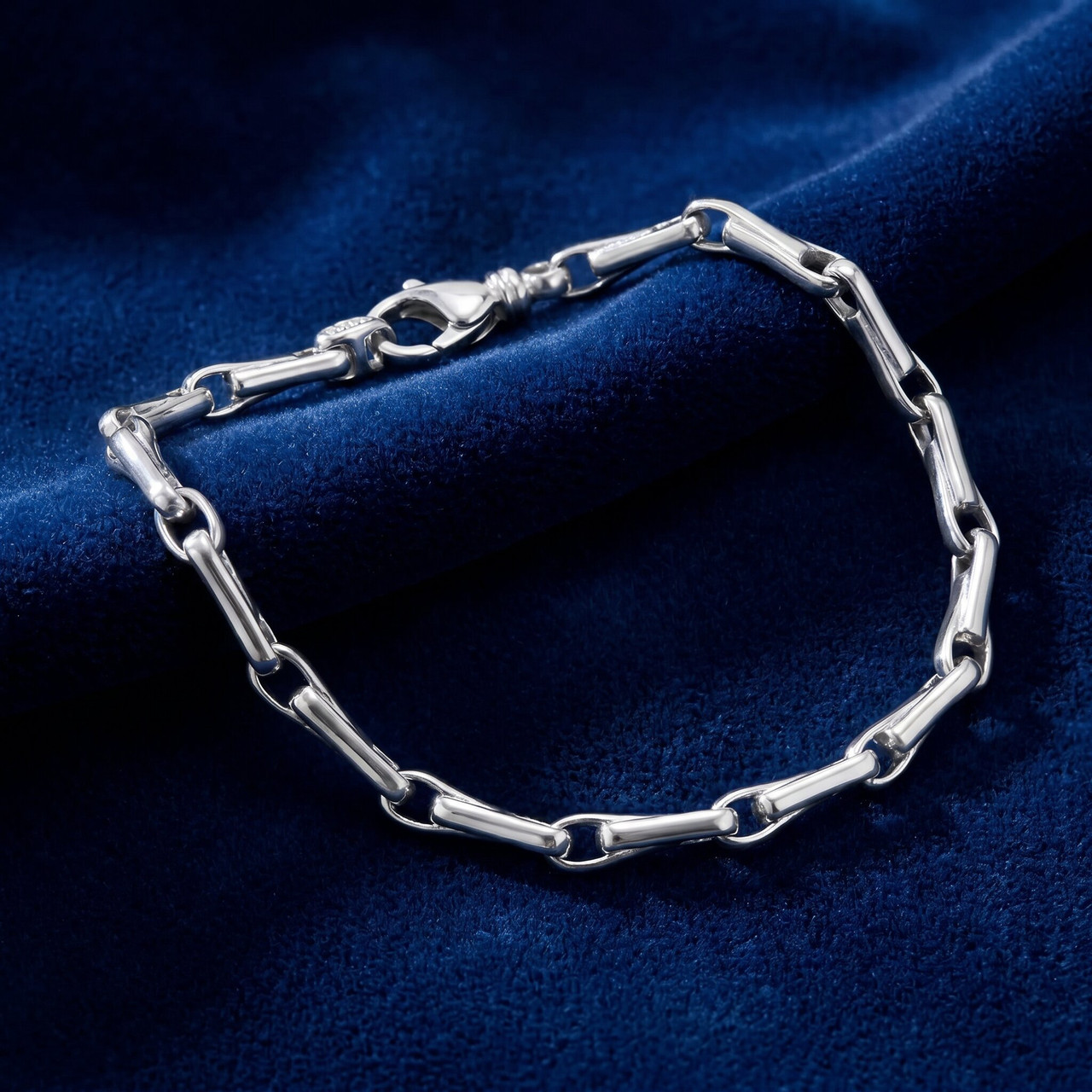 Men's 14k Gold (17gram) or Platinum (29gram) 4.5mm Link Bracelet 9"