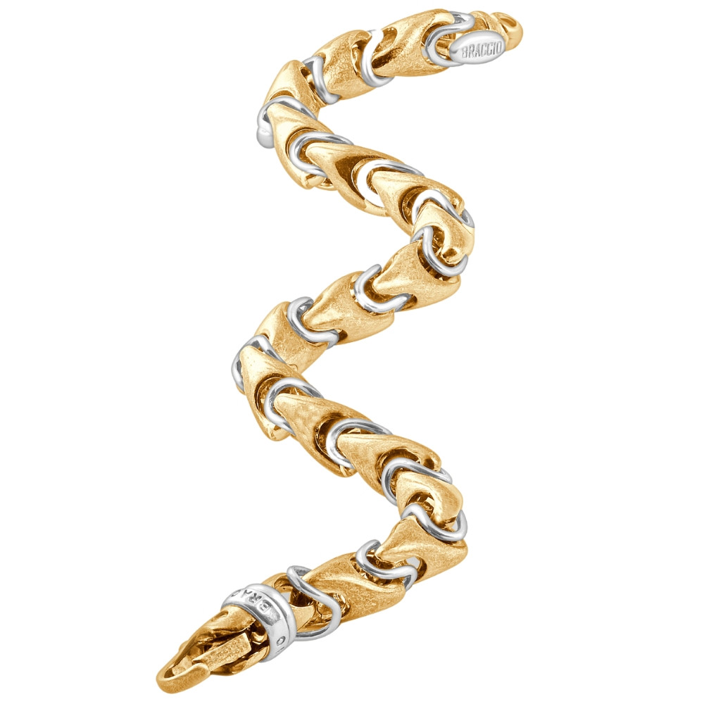 Men's 14k Gold (64gram) or Platinum (103gram) 8mm Link Byzantine