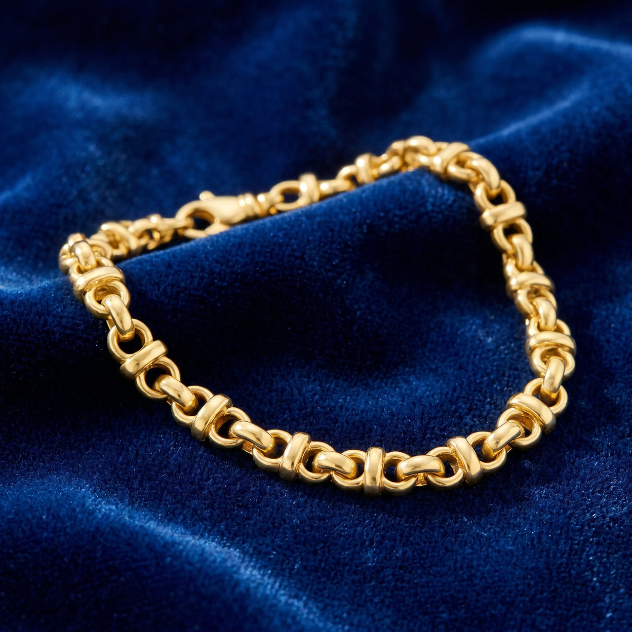 Men's 14k Gold (25gram) or Platinum (40gram) 7mm Link Bracelet 8.5"