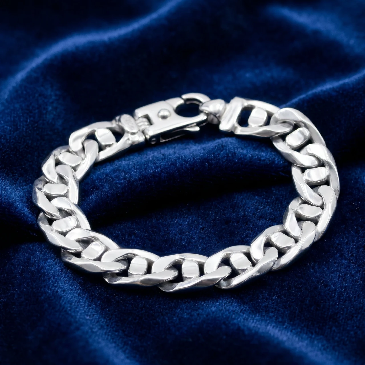 Men's Marine 14k Gold (74gram) or Platinum (119gram) 13.5mm Link Bracelet 8.5"