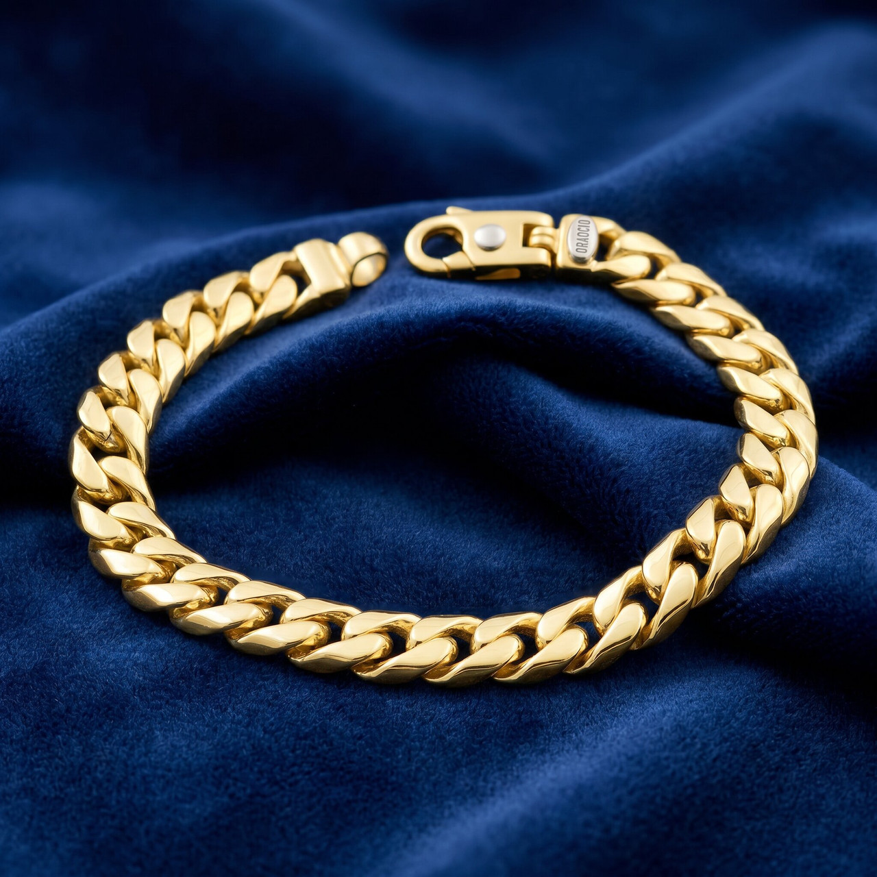 Men's Cuban 14k Gold (47gram) or Platinum (77gram) 8.5mm Link Bracelet 8.5"