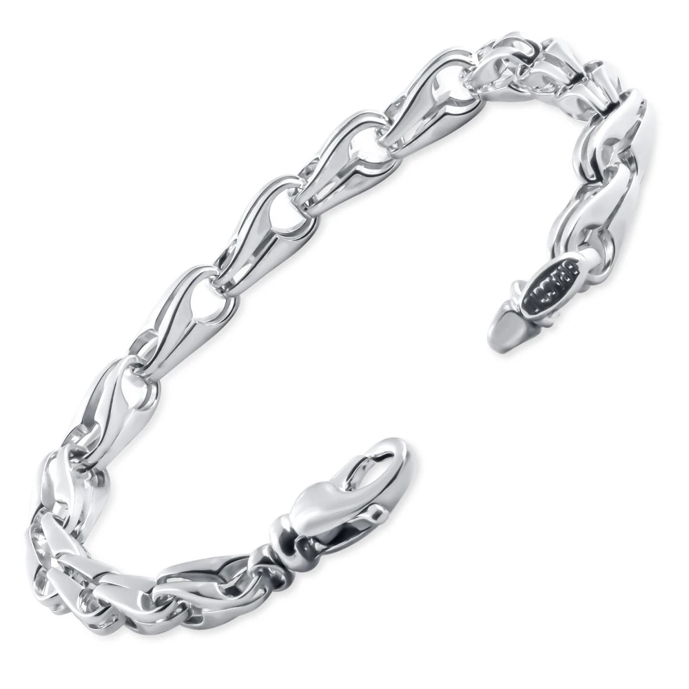Men's 14k Gold (31gram) or Platinum (51gram) 6.5mm Link Bracelet 8.5"