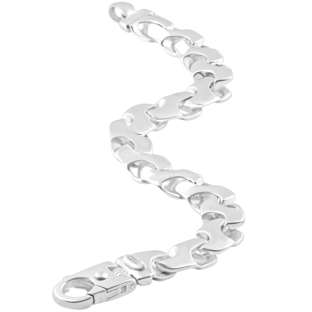 Men's 14k Gold (77gram) or Platinum (127gram) 12mm Link Bracelet 8.5"