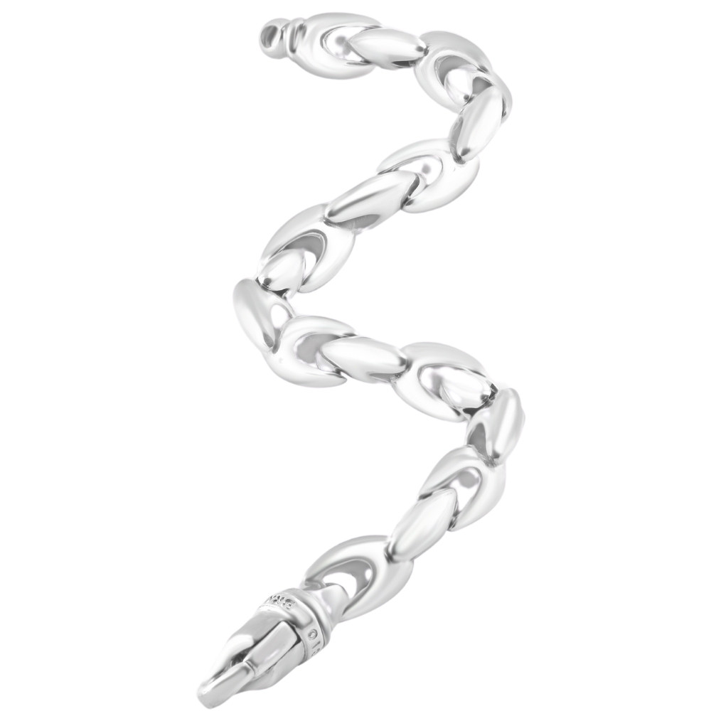 Men's 14k Gold (51gram) or Platinum (81gram) 9.5mm Link Bracelet 8.5
