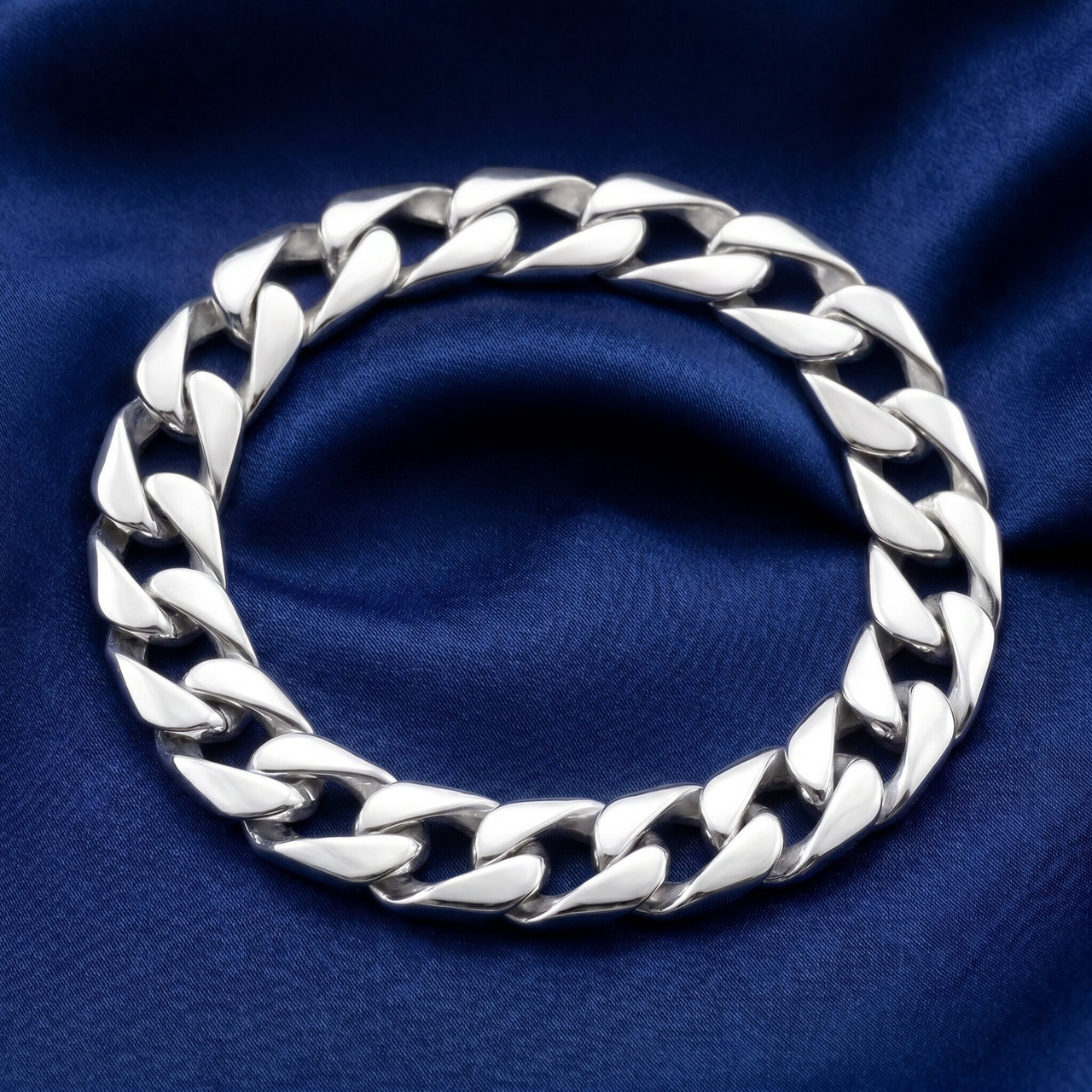 Men's 14k Gold (66gram) or Platinum (106gram) 11.5mm Link Bracelet 8.5"