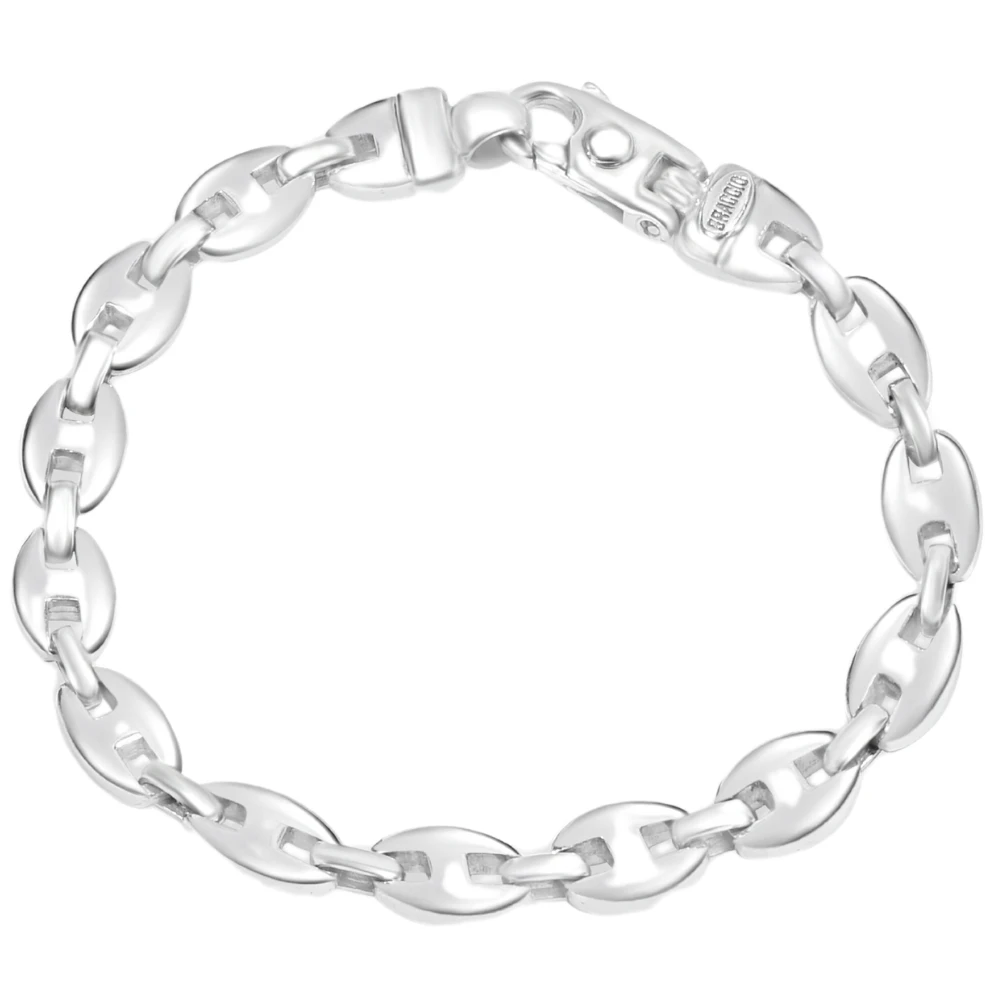 Men's Marine 14k Gold (40gram) or Platinum (75gram) 8.5mm Link Bracelet 8"