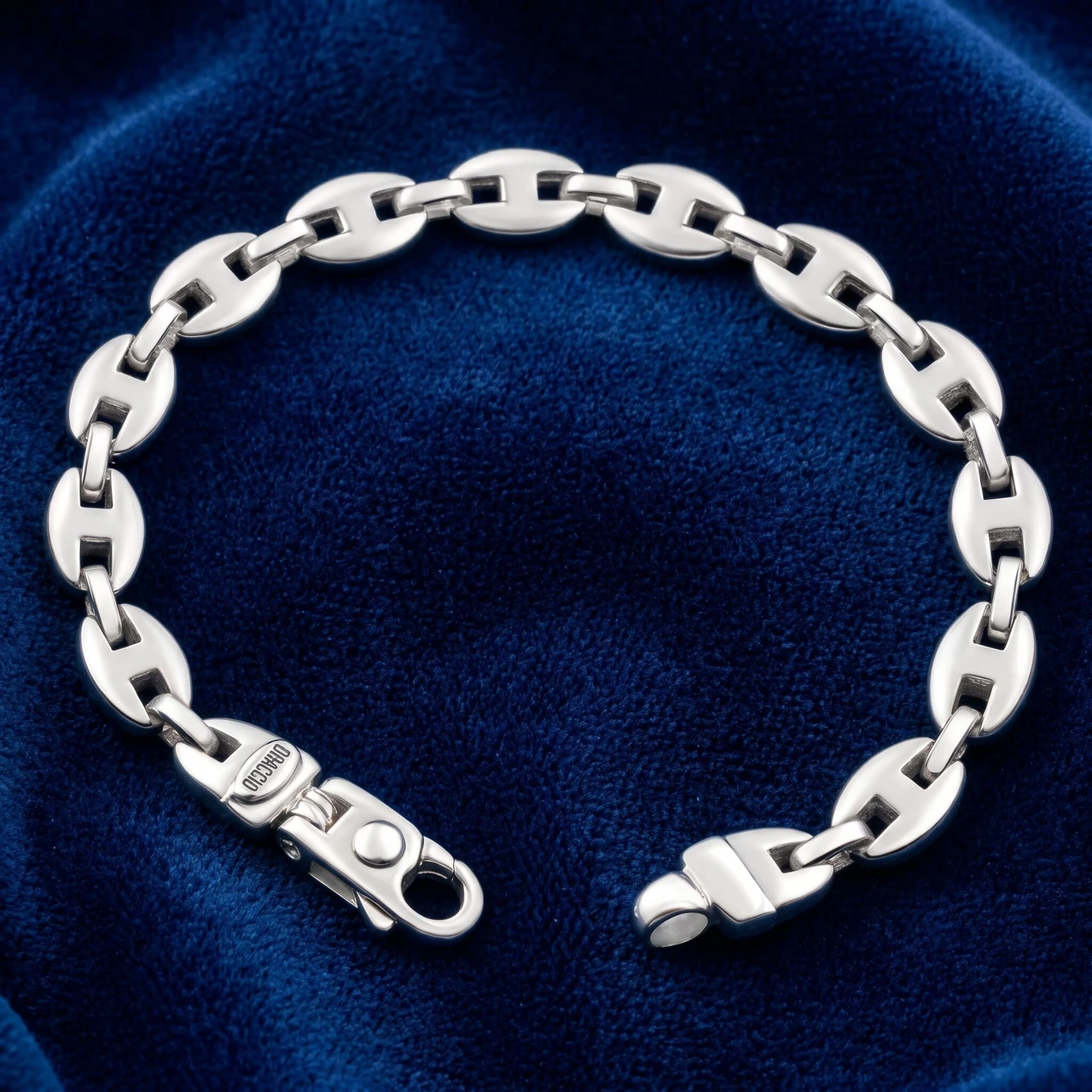 Men's Marine 14k Gold (40gram) or Platinum (75gram) 8.5mm Link Bracelet 8"