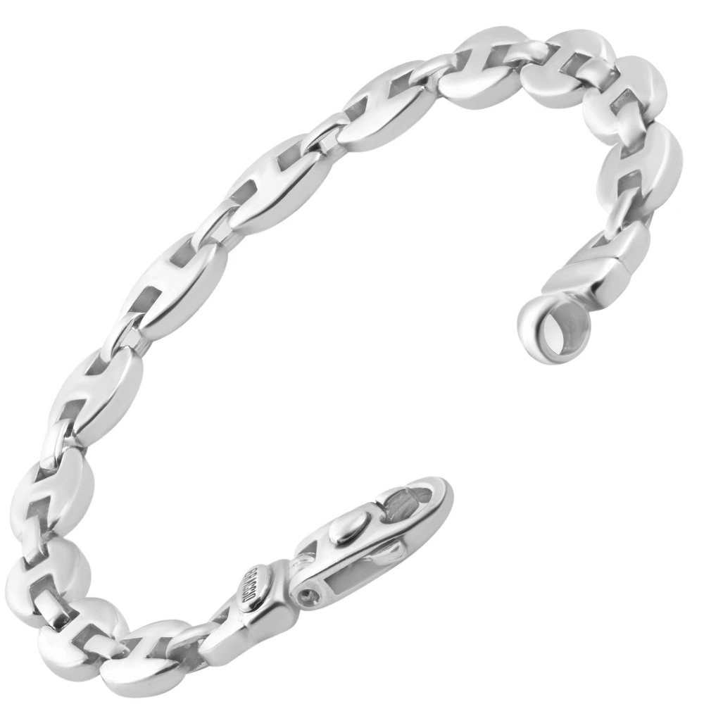 Men's Marine 14k Gold (40gram) or Platinum (75gram) 8.5mm Link Bracelet 8"