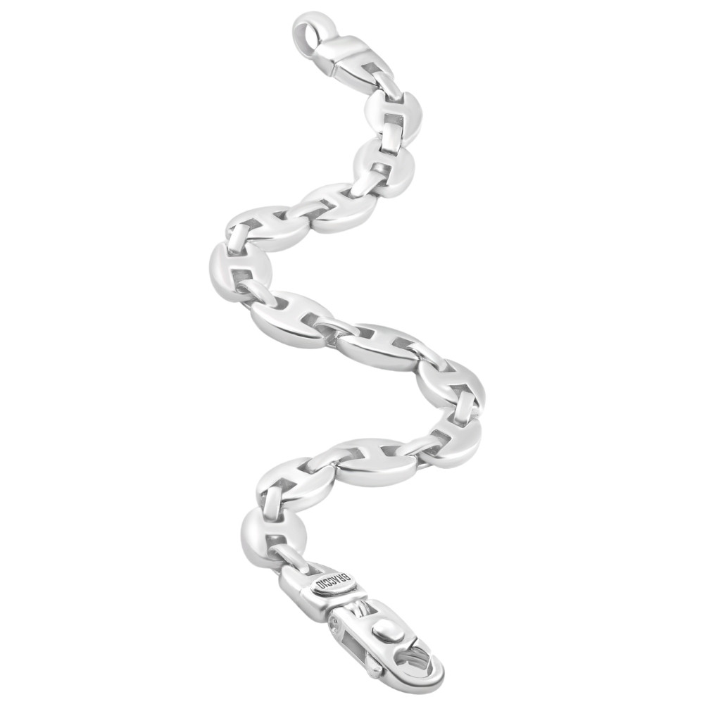 Men's Marine 14k Gold (40gram) or Platinum (75gram) 8.5mm Link Bracelet 8"