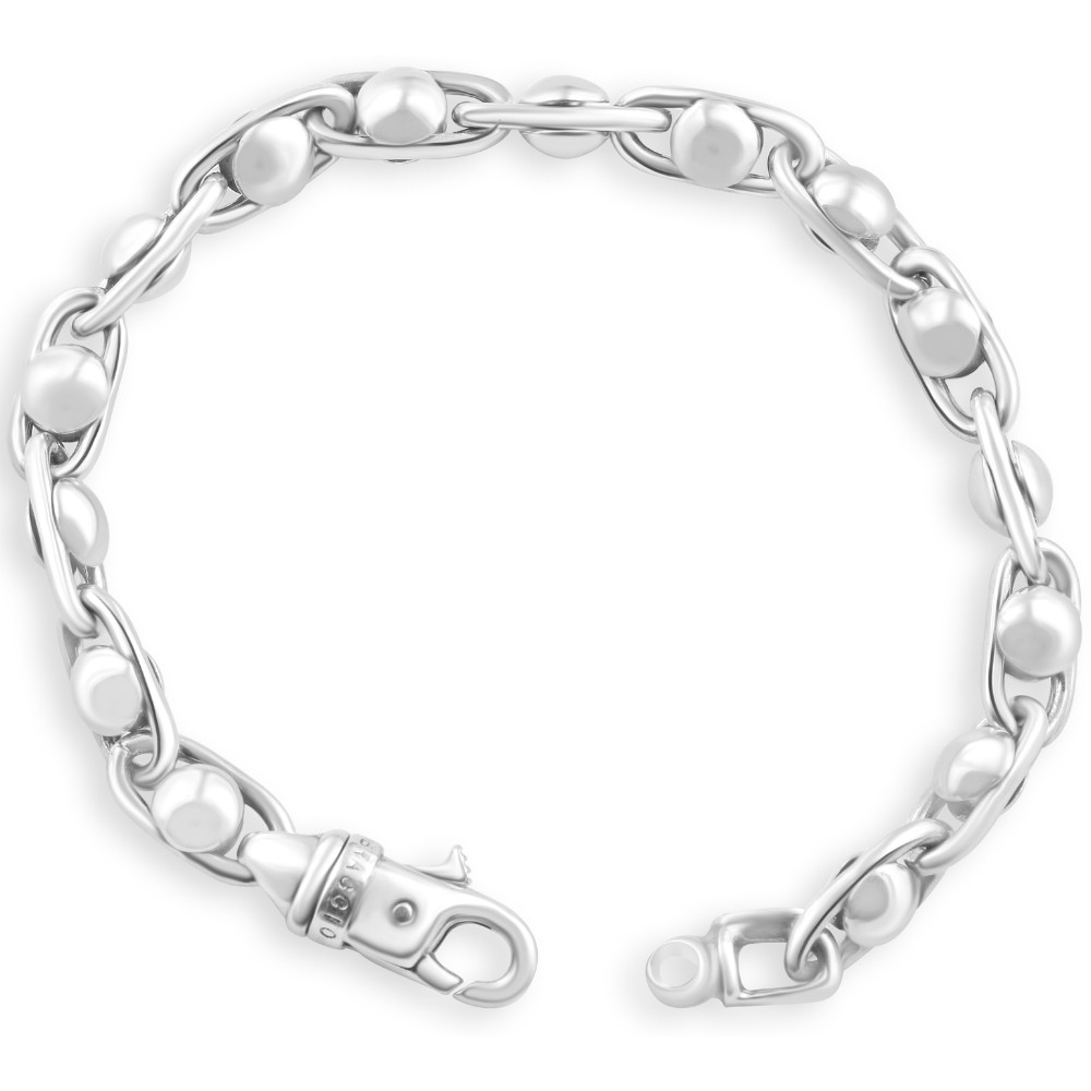 Men's 14k Gold (46gram) or Platinum (75gram) 7.5mm Link Bracelet 8.5"