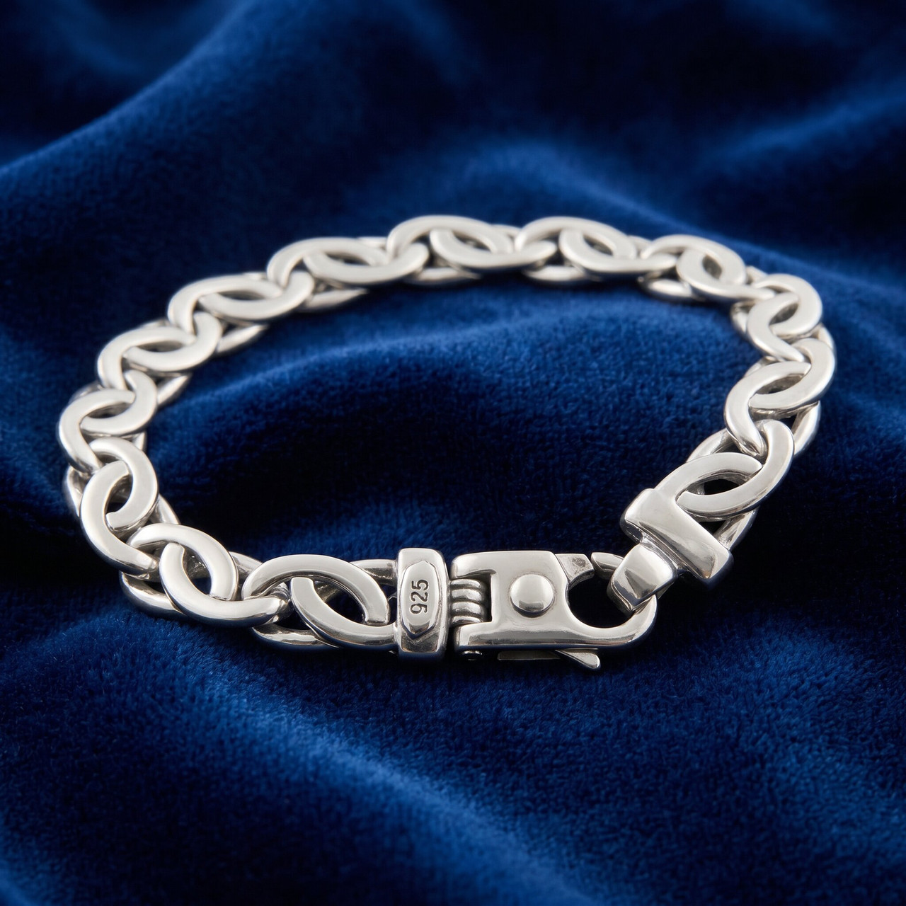 Men's 14k Gold (47gram) or Platinum (73gram) 9mm Link Bracelet 8.5"