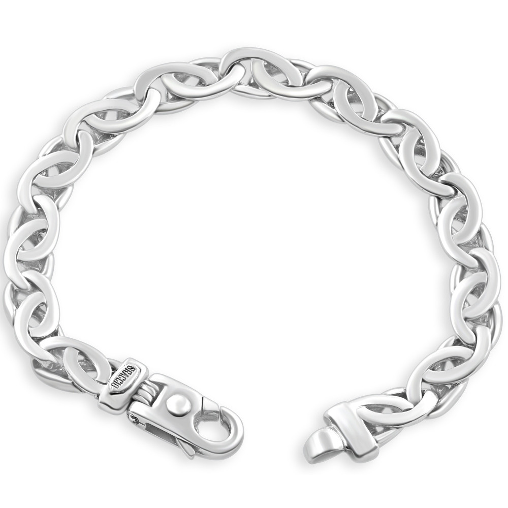 Men's 14k Gold (47gram) or Platinum (73gram) 9mm Link Bracelet 8.5"