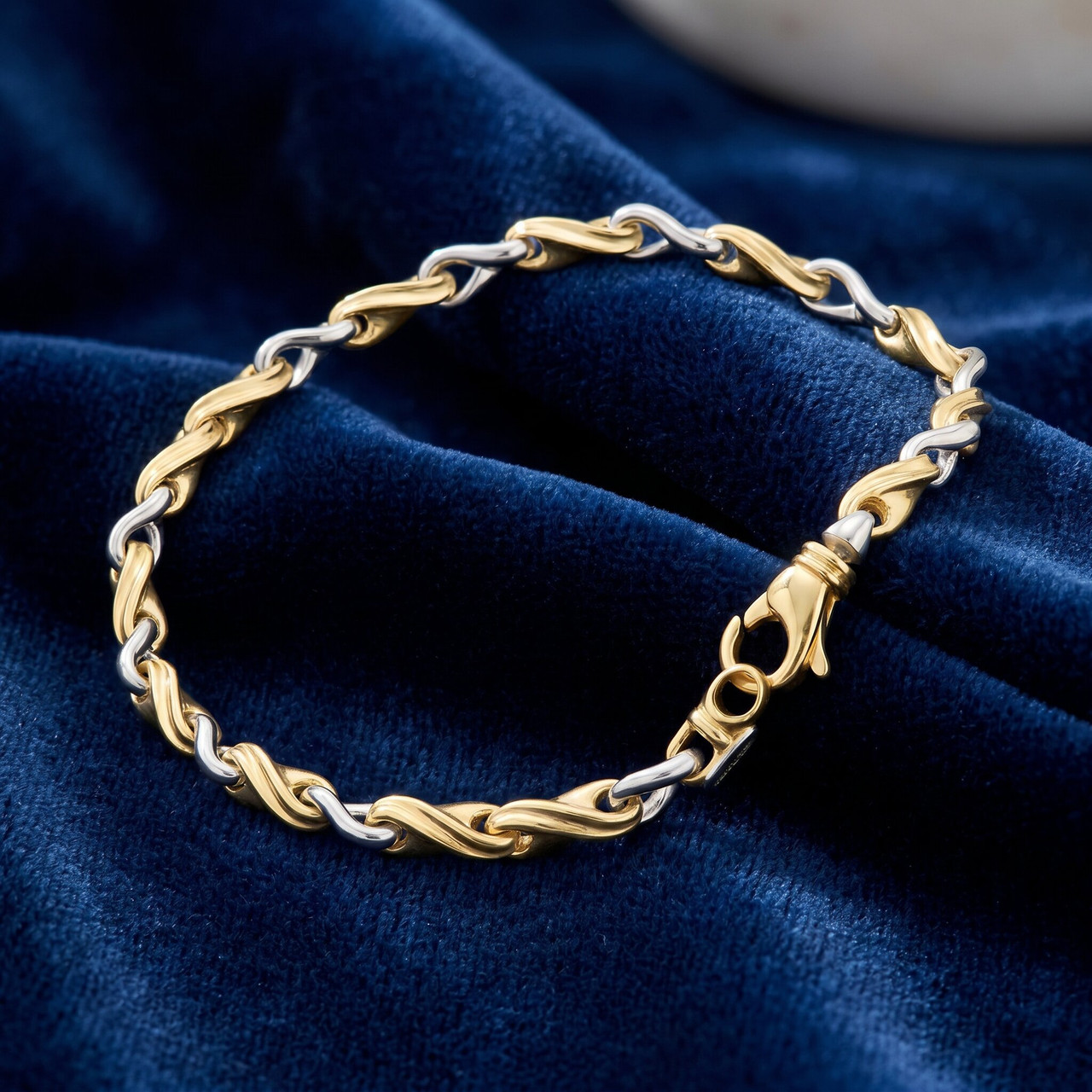 Men's 14k Gold (18gram) or Platinum (29gram) 6mm Link Bracelet 8.5"