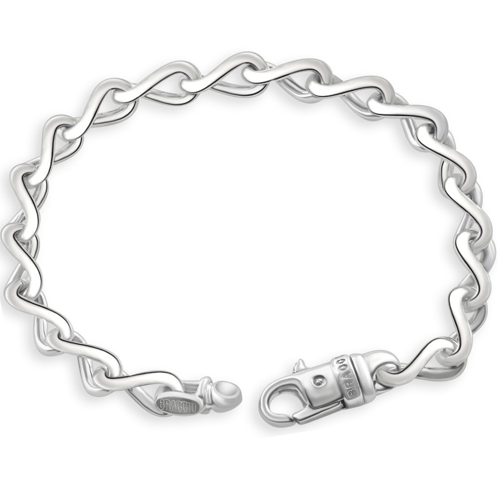 Men's 14k Gold (31gram) or Platinum (58gram) 8mm Link Bracelet 8.5"