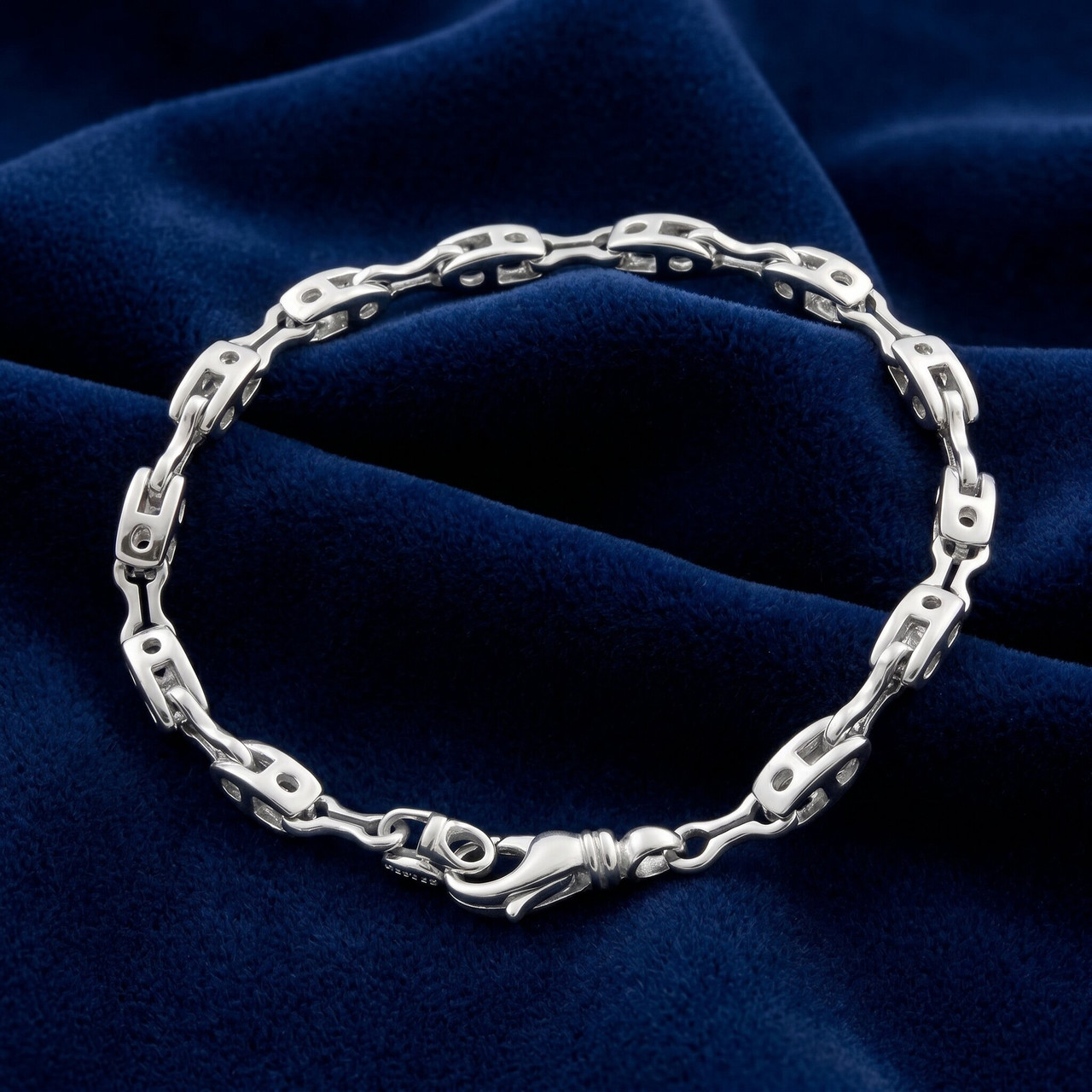 Men's 14k Gold (17gram) or Platinum (31gram) 4.5mm Link Bracelet 8.5"