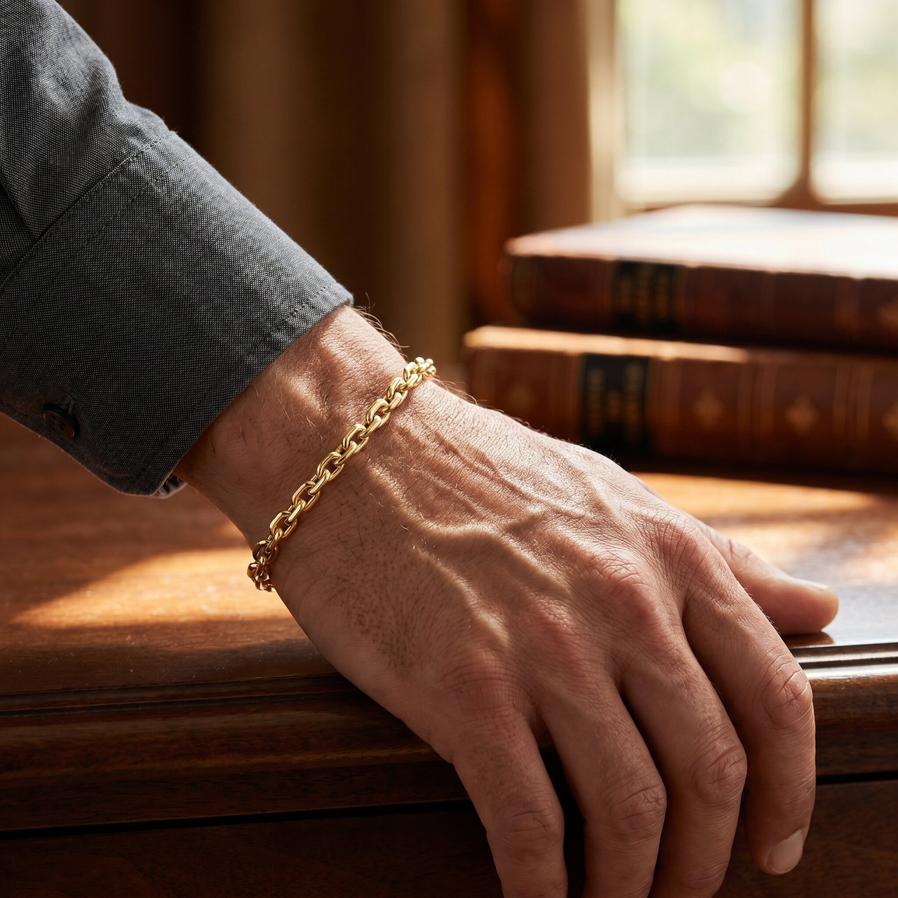 Men's 14k Gold (18gram) or Platinum (33gram) 3.5mm Link Bracelet 8.5