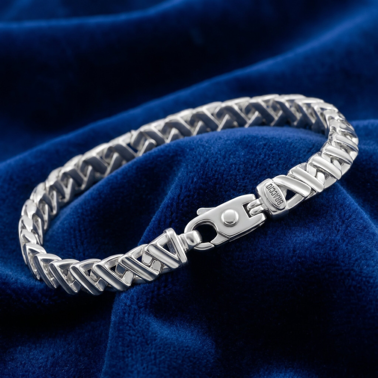 Men's 14k Gold (50gram) or Platinum (94gram) 8mm Link Bracelet 8.5"