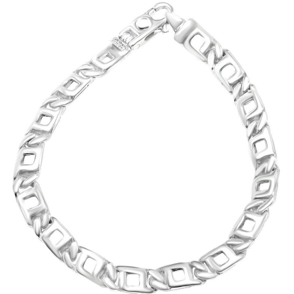Men's 14k Gold (27gram) or Platinum (50gram) 7mm Link Bracelet 8.5"