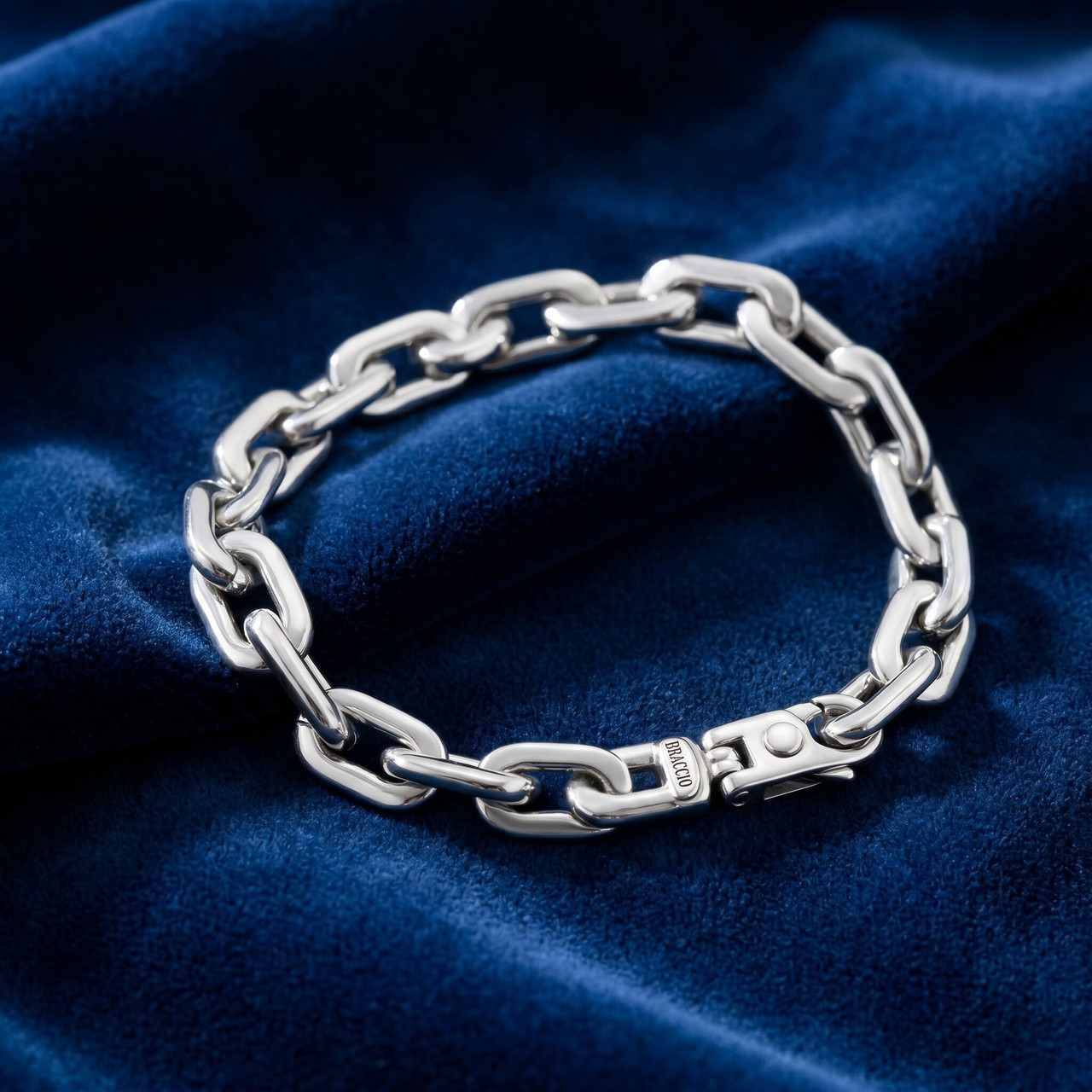 Men's 14k Gold (43gram) or Platinum (73gram) 8mm Link Bracelet 8.5"