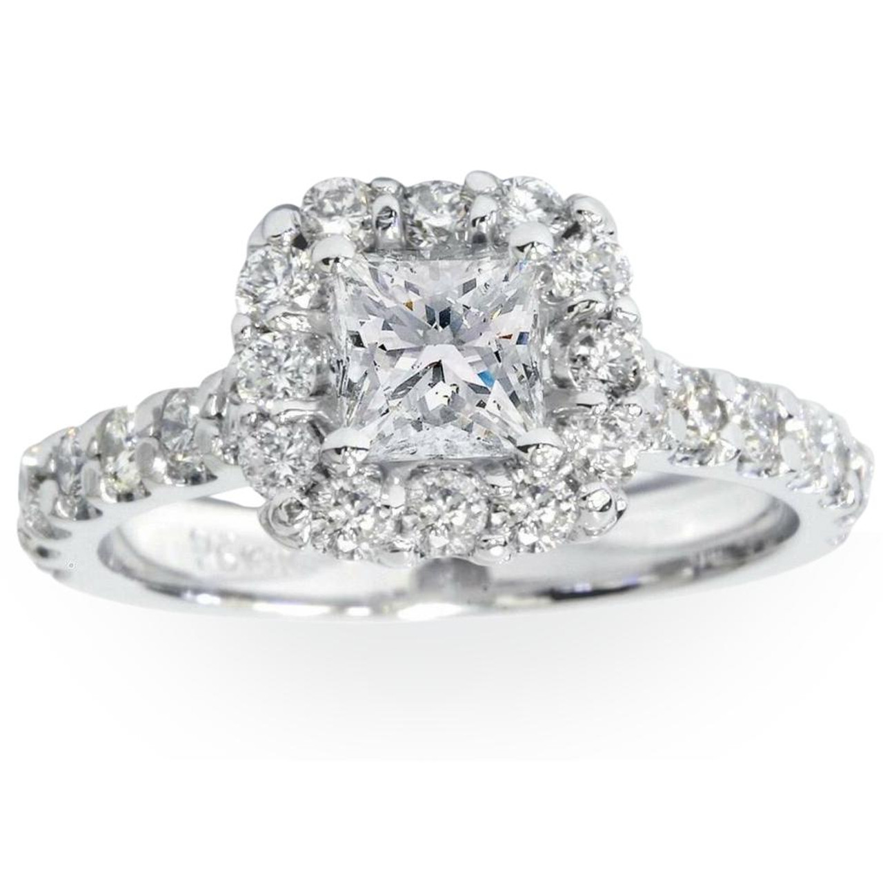 white gold princess cut diamond engagement rings