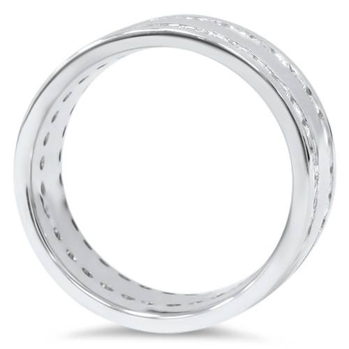 10K White Gold 1 1/2ct Diamond Eternity Ring Wedding Band (G-H, I1)