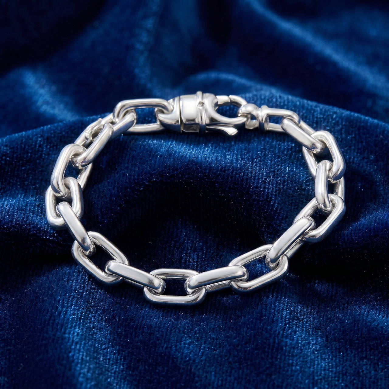 Men's 14k Gold (89gram) or Platinum (167gram) 9.5mm Link Bracelet 8.5"