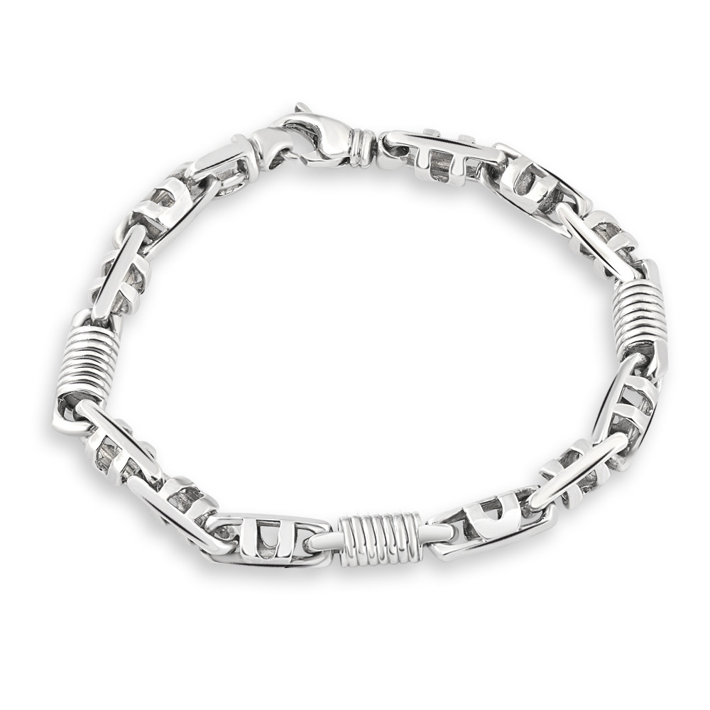 Men's 14k Gold (30gram) or Platinum (57gram) 6.5mm Link Bracelet 8.5"
