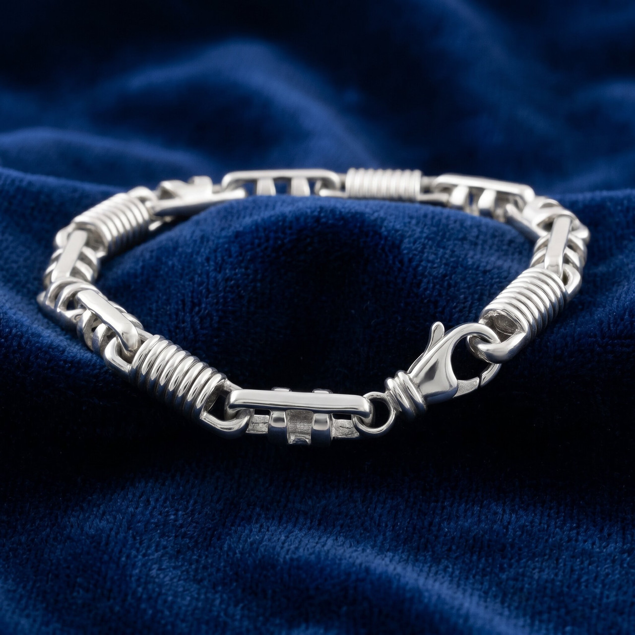 Men's 14k Gold (30gram) or Platinum (57gram) 6.5mm Link Bracelet 8.5"