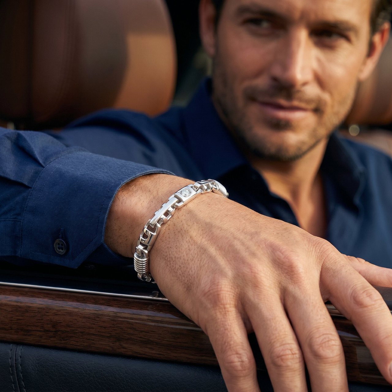 Men's 14k Gold (30gram) or Platinum (57gram) 6.5mm Link Bracelet 8.5"