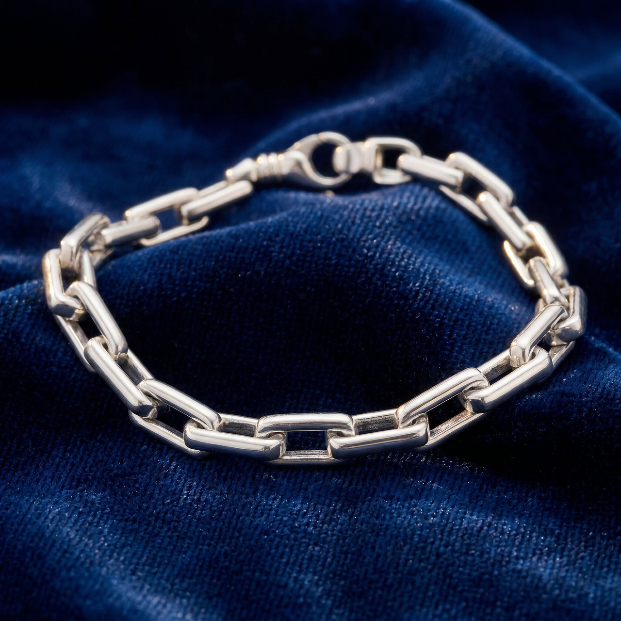 Men's 14k Gold (27gram) or Platinum (50gram) 6mm Link Bracelet 8.5"