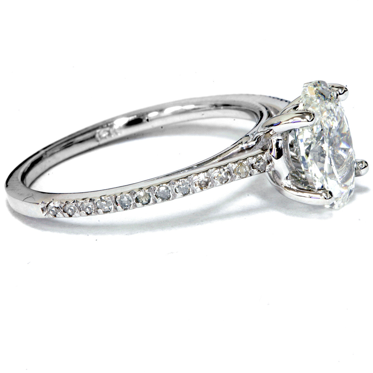 1 1/10ct Oval Diamond Vintage Engagement Ring Solitaire Antique 14K ...