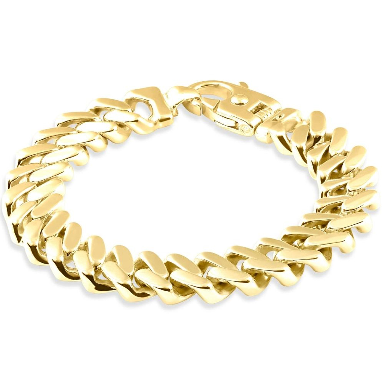 Men's Designed 14K Gold (115gram) or Platinum (186gram) 14.5mm Bracelet 8.75