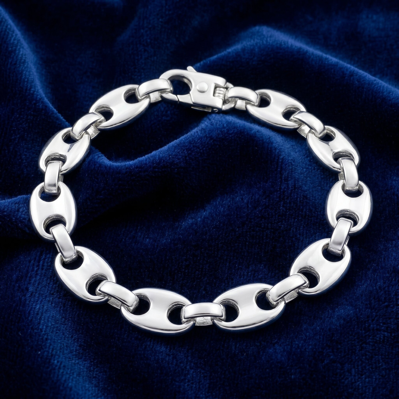 Men's 14k Gold (78gram) or Platinum (146gram) 13.5mm Link Bracelet 8.5"