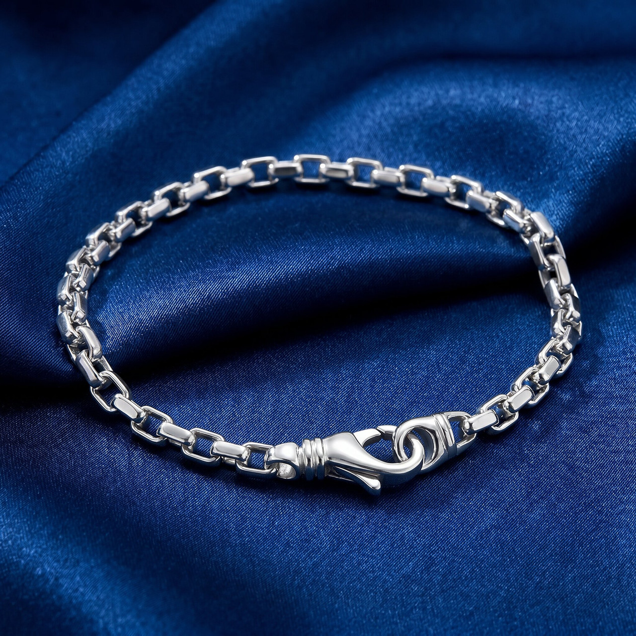 Men's 14k Gold (12gram) or Platinum (22gram) 4mm Link Bracelet 8.5"