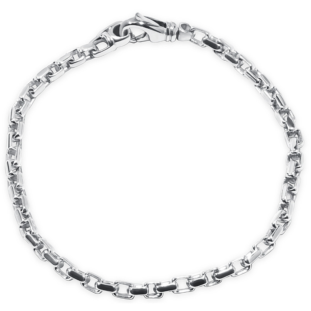 Men's 14k Gold (12gram) or Platinum (22gram) 4mm Link Bracelet 8.5"