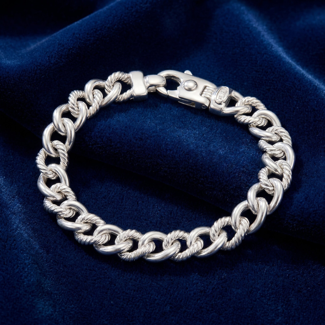 Men's Braided 14k Gold (56gram) or Platinum (105gram) 9.5mm Link Bracelet 8.5"