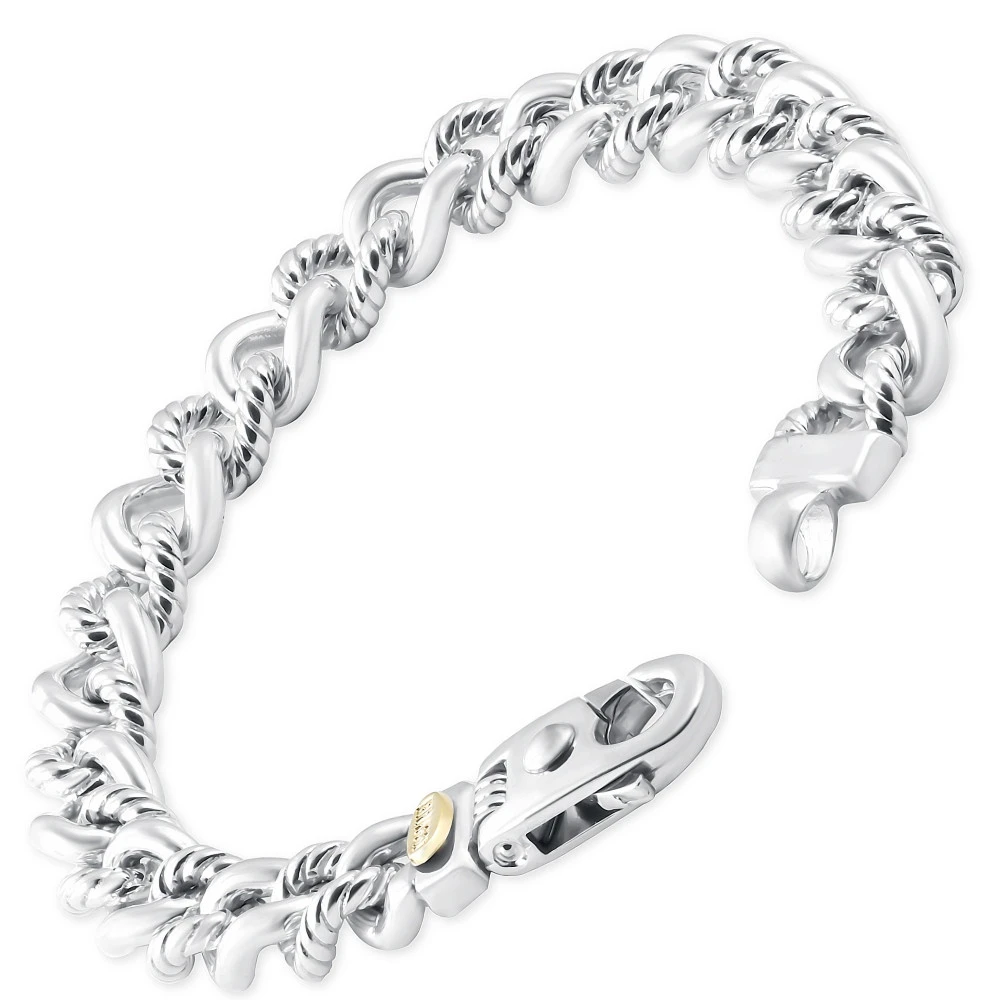 Men's Braided 14k Gold (56gram) or Platinum (105gram) 9.5mm Link Bracelet 8.5"