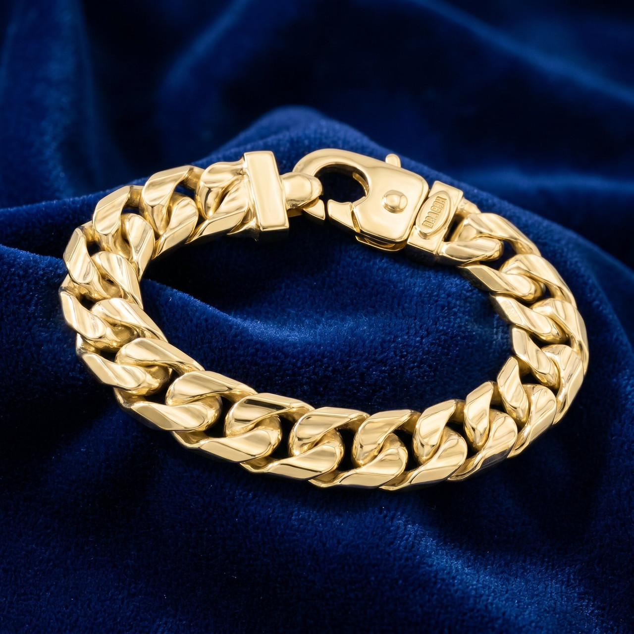 Men's Cuban 14k Gold (97gram) or Platinum (182gram) 12.5mm Link Bracelet 8.5"