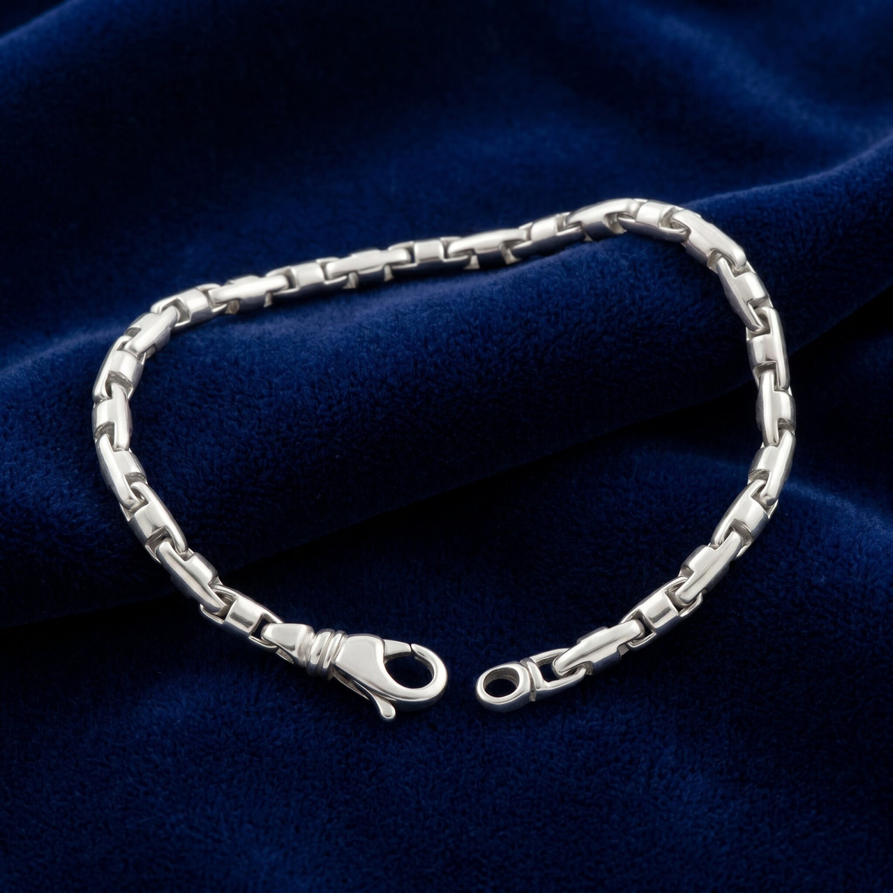 Men's 14k Gold (16gram) or Platinum (30gram) 4mm Link Bracelet 8.5"